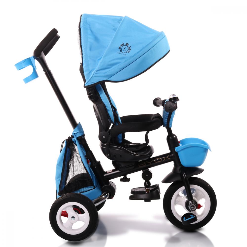 Tricicleta Byox Flexy Lux Blue Pliabila cu Maner Parental - imagine 2