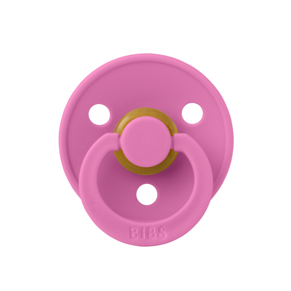 Suzeta Bibs Colour Latex, Rotundă, 6 Luni+, Bubblegum