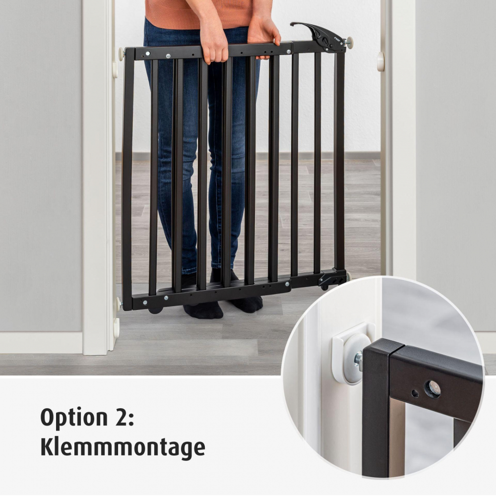 Poarta Siguranta Reer Black 63-106cm - Protectie Maxima - imagine 6