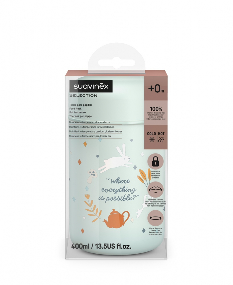 Termos Alimentar Suavinex Wonder 400ml Verde - imagine 2