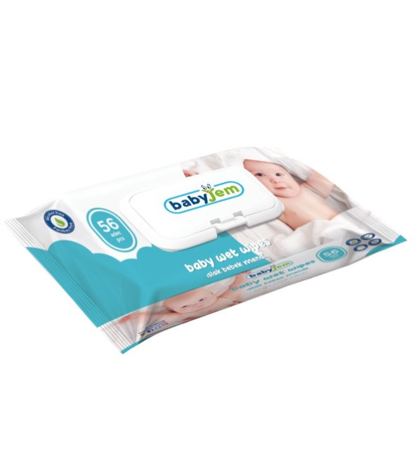 Servetele umede BabyJem, 56 bucăți, Hidratante