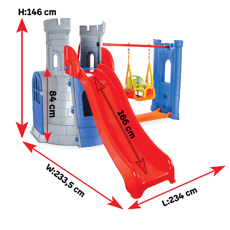 Spațiu de Joacă Castel Pilsan Swing and Slide Albastru - imagine 2