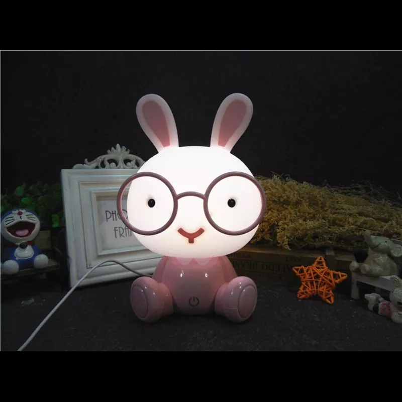 Lampa Veghe Iepuras Pink Nicekids - Somn Linistit - imagine 3