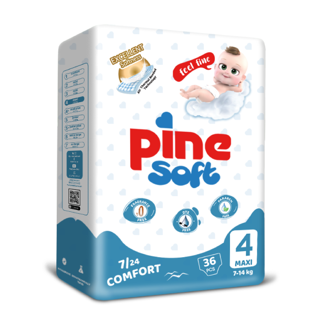 Scutece Pine Maxi 7-14kg - Protecție pielii sensibile - imagine 2