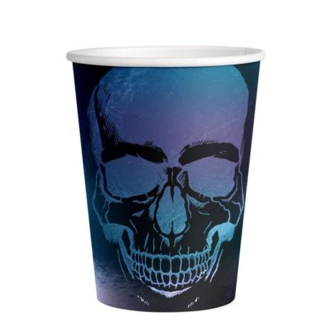 Pahare Schelet Halloween Amscan 250ml - Set 8 Buc