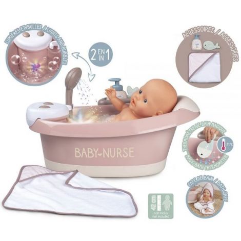 Smoby Baby Nurse Baleno Bath - Cadita cu hidromasaj - imagine 3