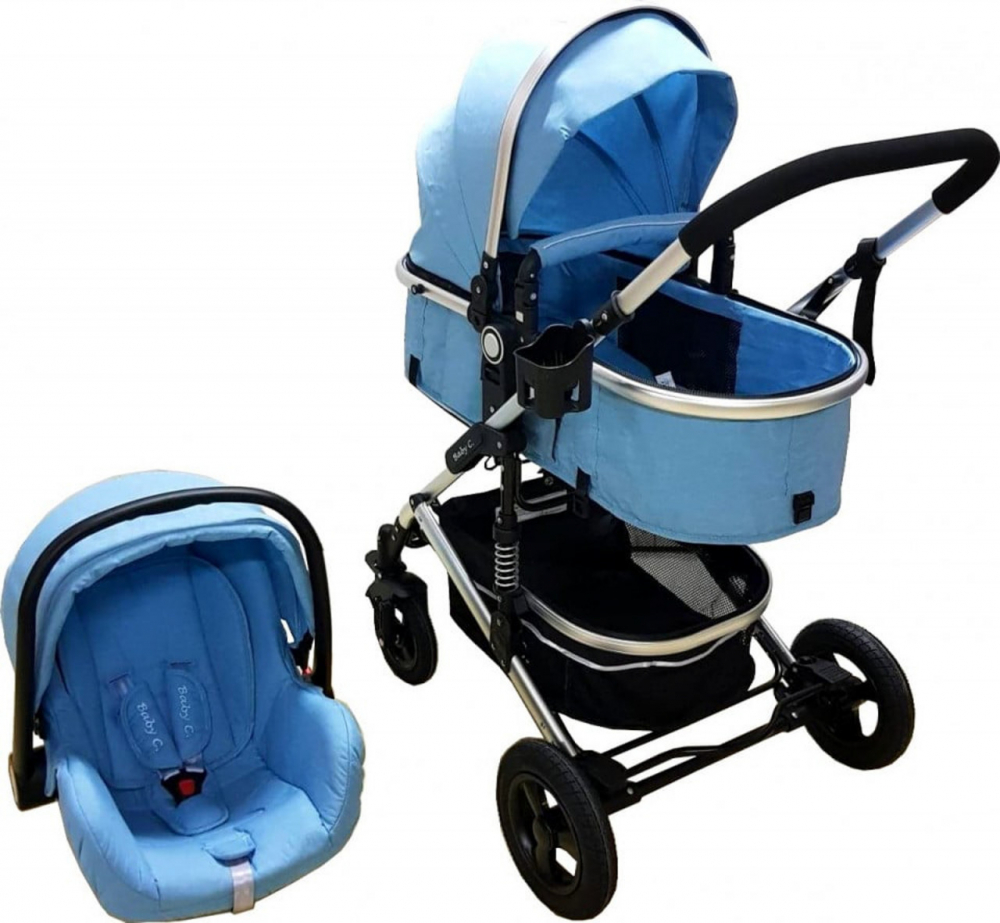 Carucior Baby Care 3in1 PRO 531 Albastru - imagine 4