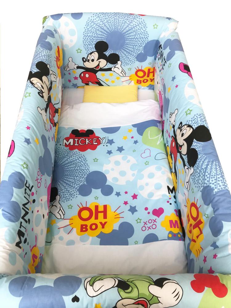Lenjerie pat Maxi Mickey Mouse, 7 piese, Deseda