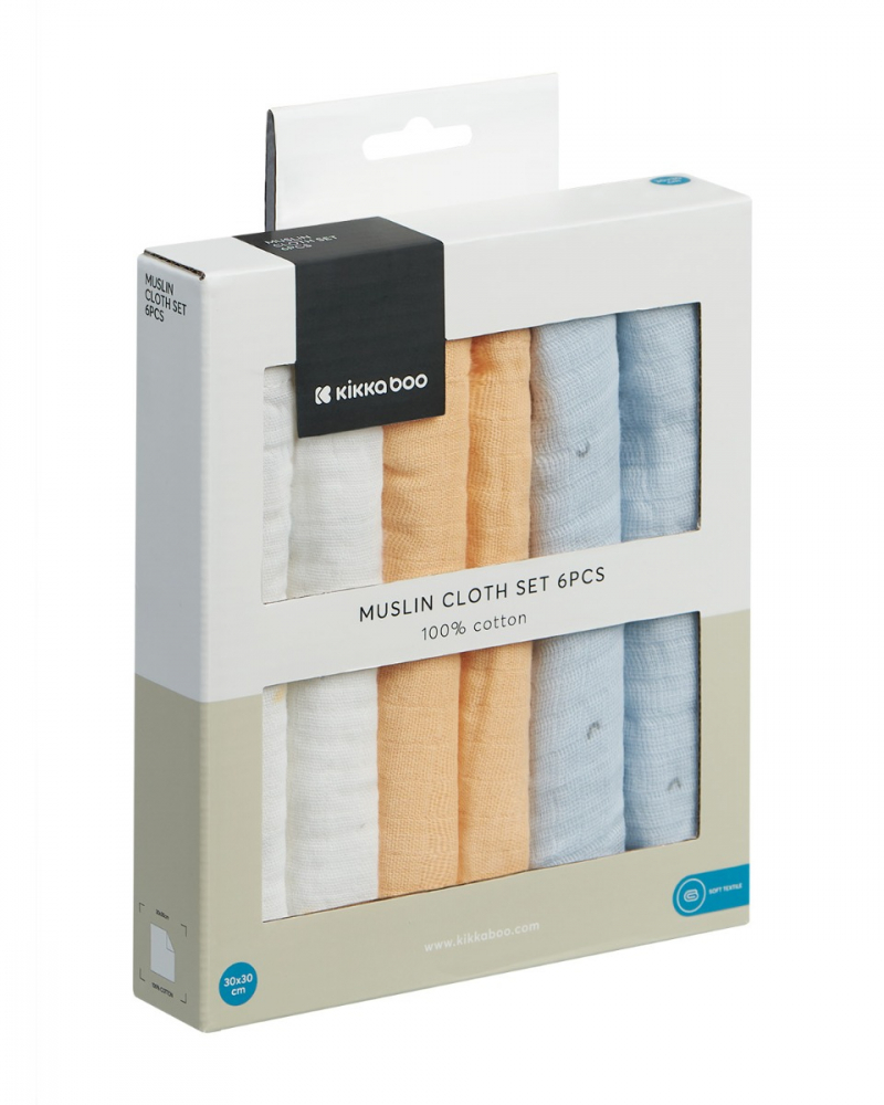 Set 6 Prosoapele KikkaBoo Muselina 30x30cm - imagine 2