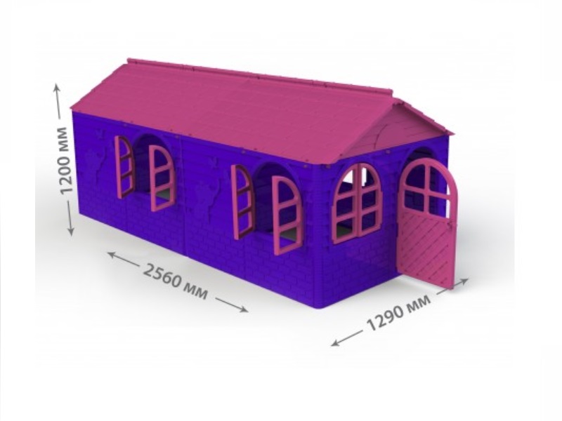 Casuta de joaca Mykids PinkViolet, exterior/interior