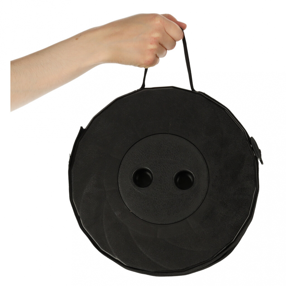 Scaun Telescopic Pliabil Ikonka, 24 cm, Negru - imagine 11