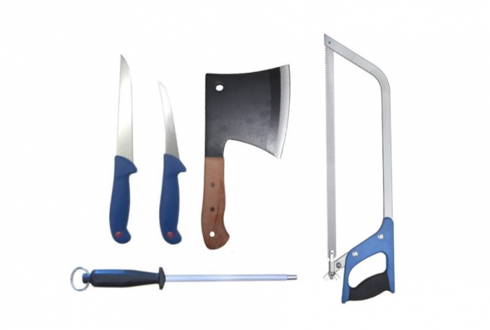 Set Macelarie 4 P Profesional - Cutite si Fierastrau