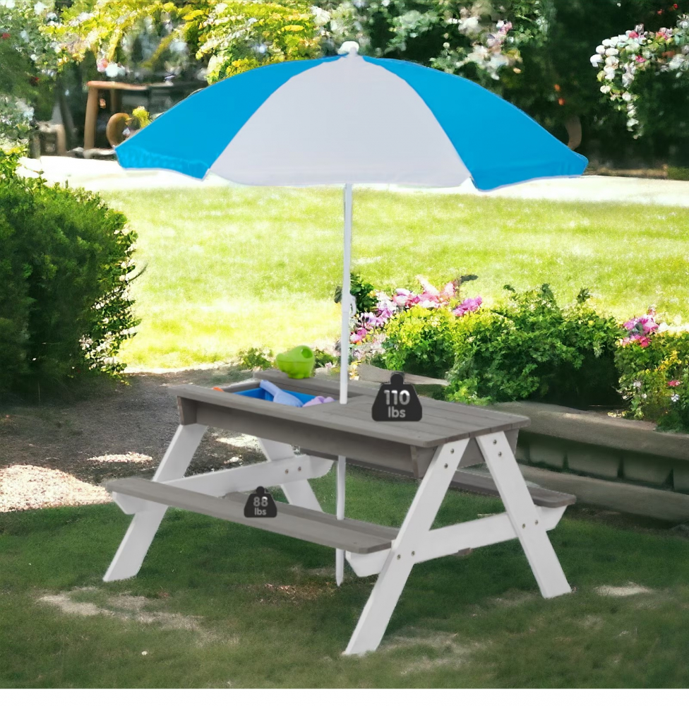 Set Masuta Gradina 3in1 Ginger Home GriAlb - imagine 3