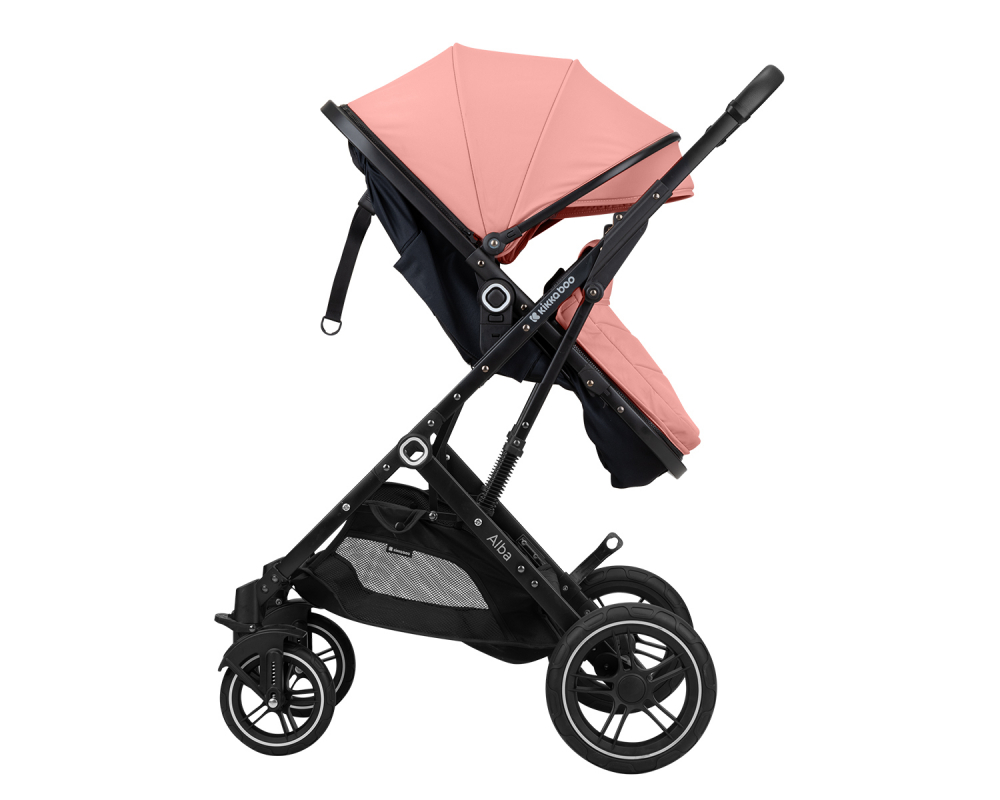 Carucior Transformabil 3 in 1 KikkaBoo Alba Pink - imagine 9