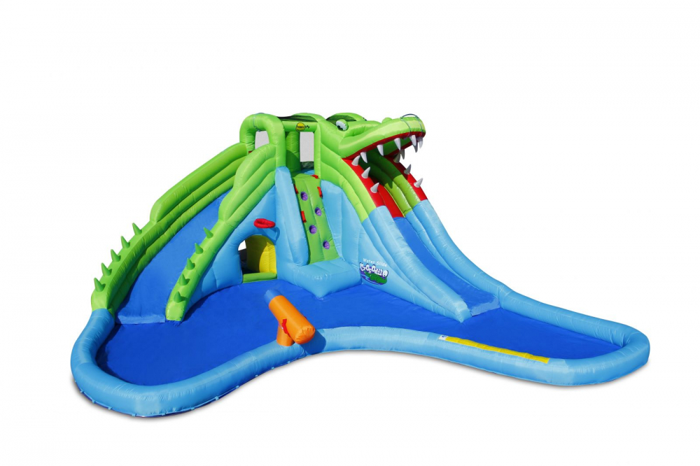 Saltea Gonflabilă Crocodil Happy hop cu Tobogane - imagine 4