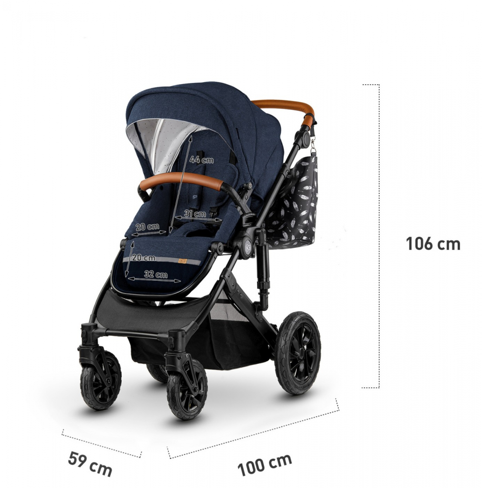 Carucior 3 in 1 Kinderkraft Prime Navy i-Size - imagine 4