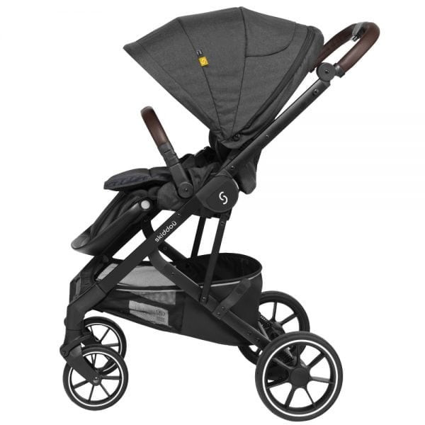 Carucior 2 in 1 Skiddou Moss Onyx, Negru, Compact - imagine 4