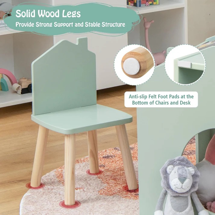 Set Masa Activitati Copii cu 2 Scaune Ginger Home - imagine 3