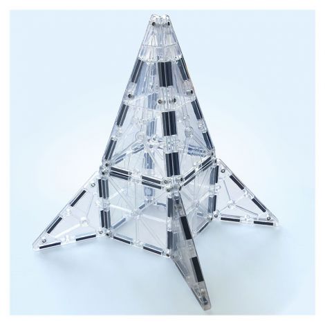 Set Magnetic Magna-Tiles ICE Transparent, 16 Piese - imagine 2