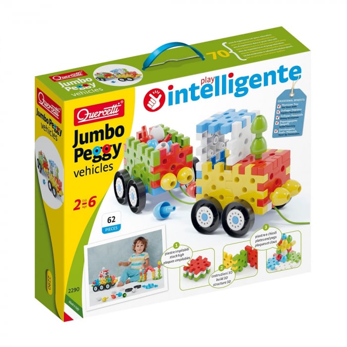Vehicule Quercetti Jumbo Peggy | Joc Construcție Creativ