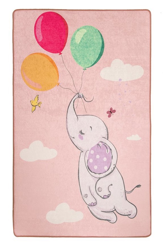 Covor Chilai Antiderapant Balloons Pink 150x200 cm - imagine 4