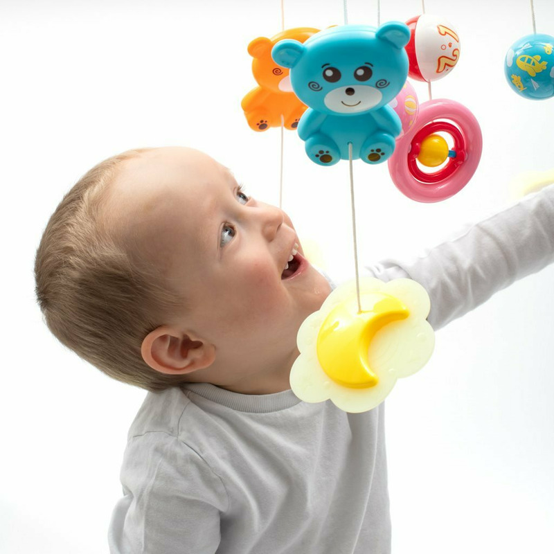 Carusel Muzical Baby Mix cu Proiecții și Sunete, Roșu - imagine 2