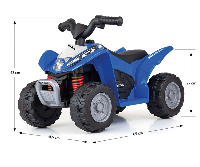 ATV Electric Honda Blue, Milly Mally, 18-36 Luni - imagine 4