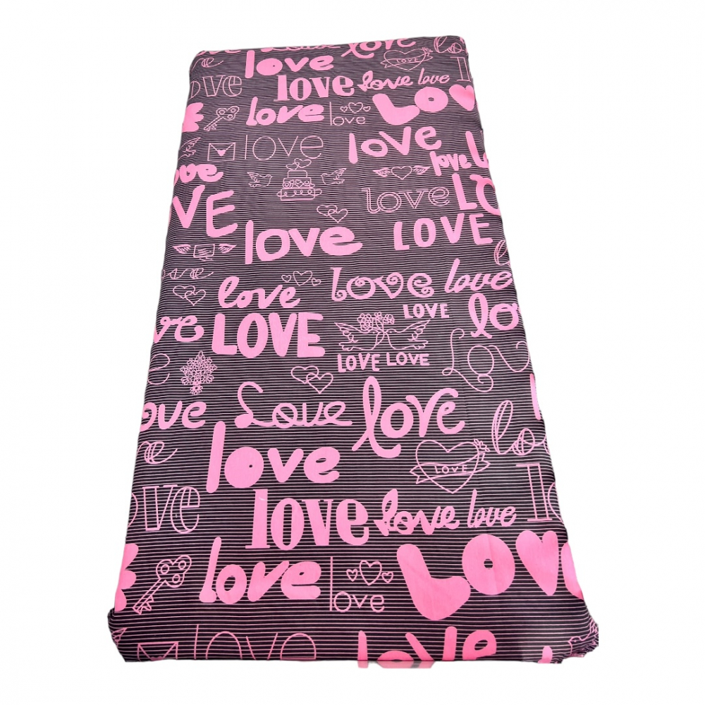 Cearsaf Deseda Love, Bumbac Satinat, 120x60 cm