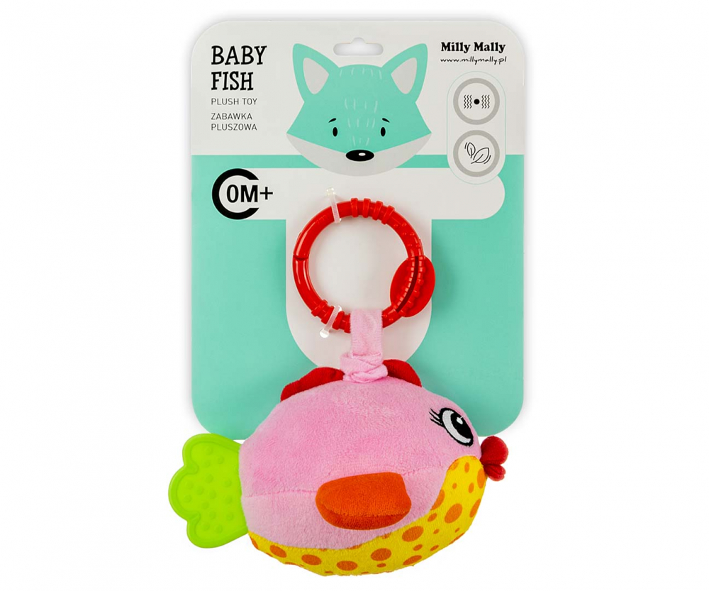 Jucarie Plus Baby Fish Pink Milly Mally Agățat - imagine 2