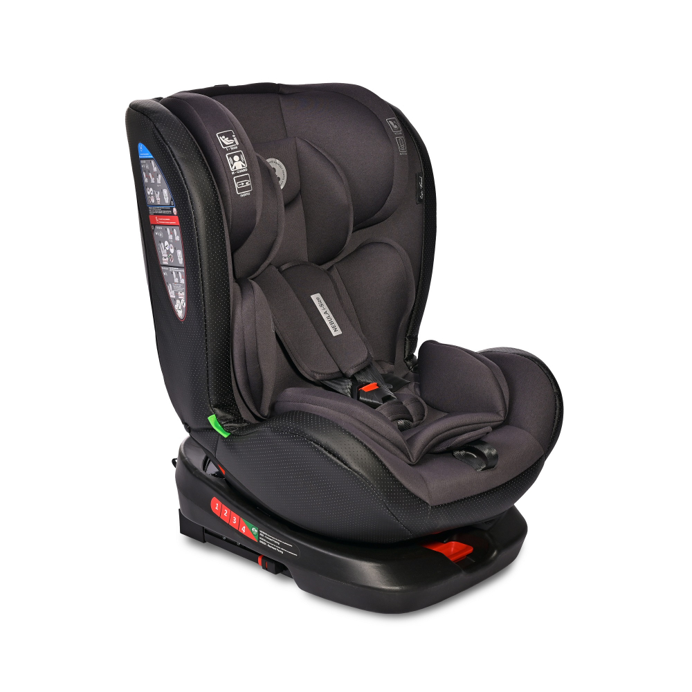 Scaun Auto Lorelli Nebula i-Size Rotativ, Isofix, Black - imagine 3