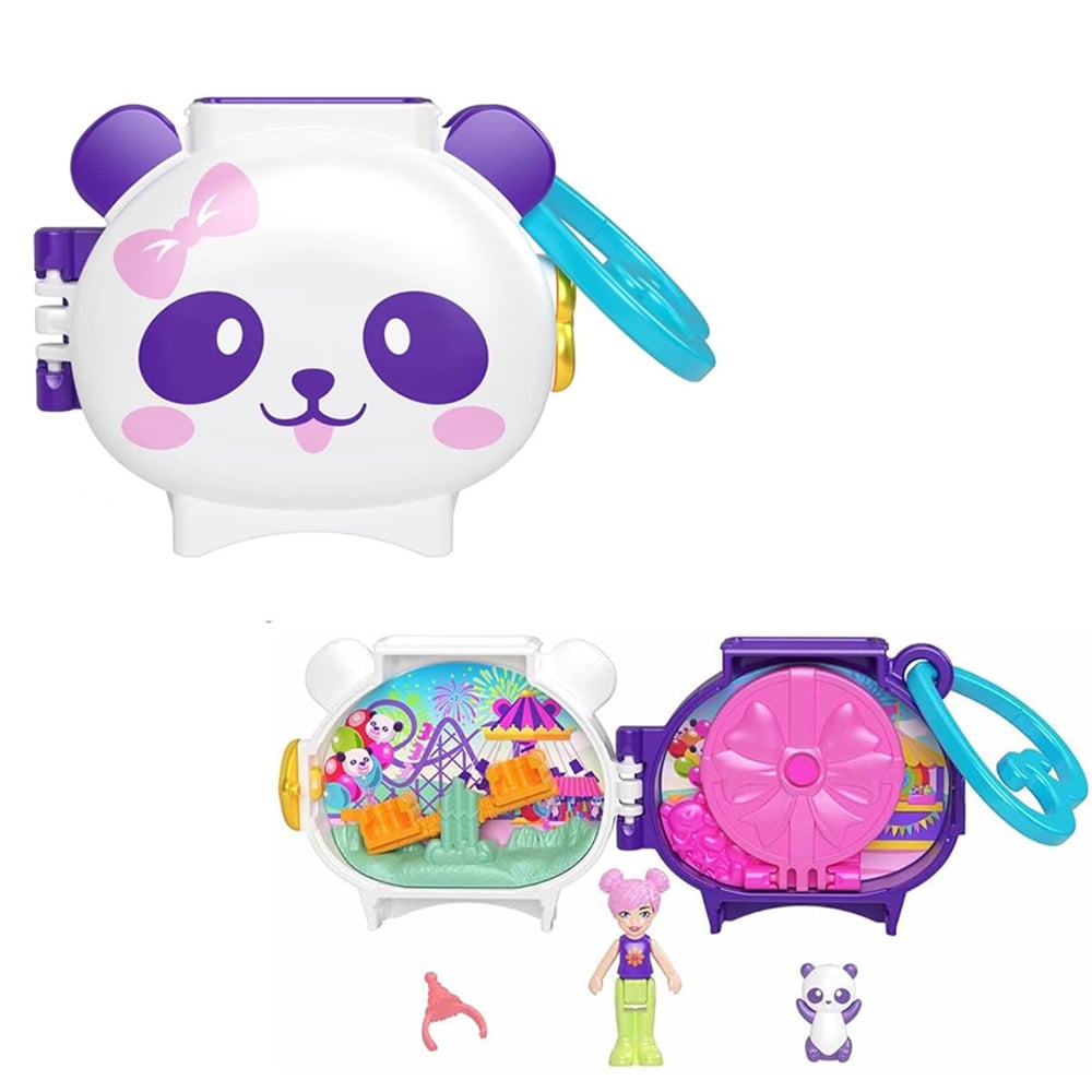 Mini Gentuta Polly Pocket Panda cu Accesorii