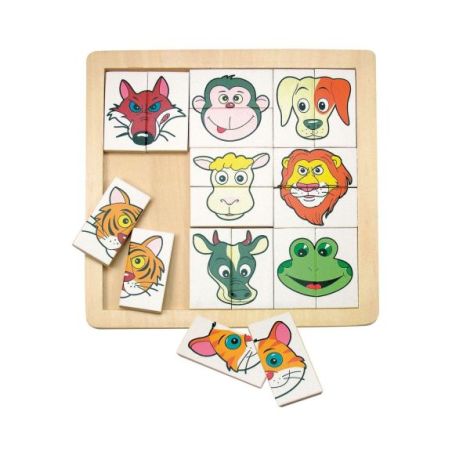 Puzzle lemn animale Woodyland - dezvoltare creativă