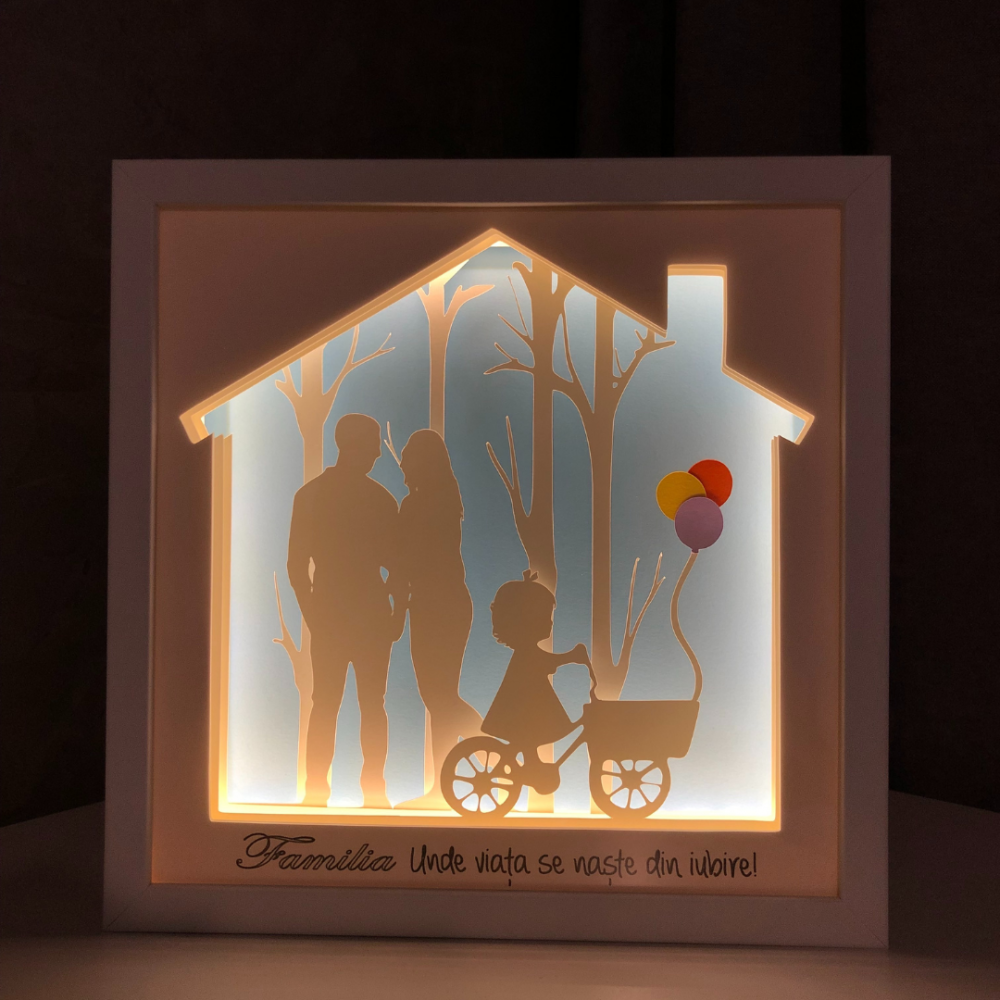 Tablou Luminos Parinti si Copii 067 | Noorhandmadeatelier - imagine 4