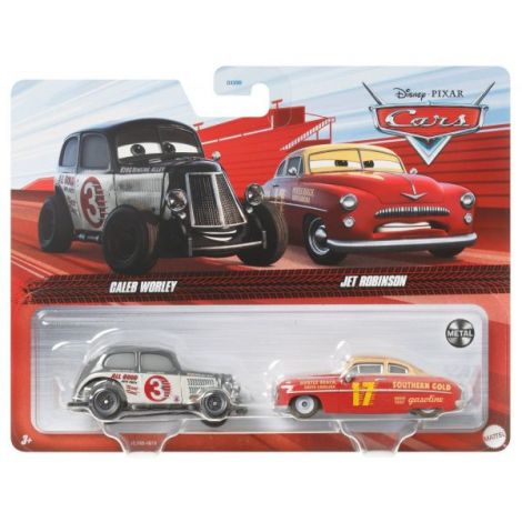 Set 2 Masinute Metalice Caleb & Jet - Mattel Cars - imagine 2