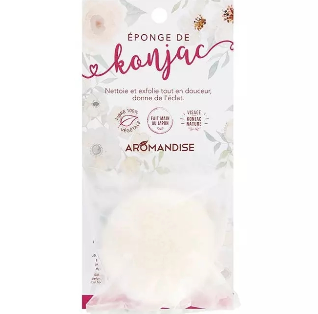 Burete Natural Konjac Alb Aromandise - imagine 7
