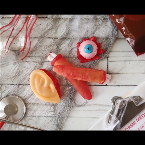 Decor Halloween Latex Atosa - Degete, Ureche, Ochi - imagine 2