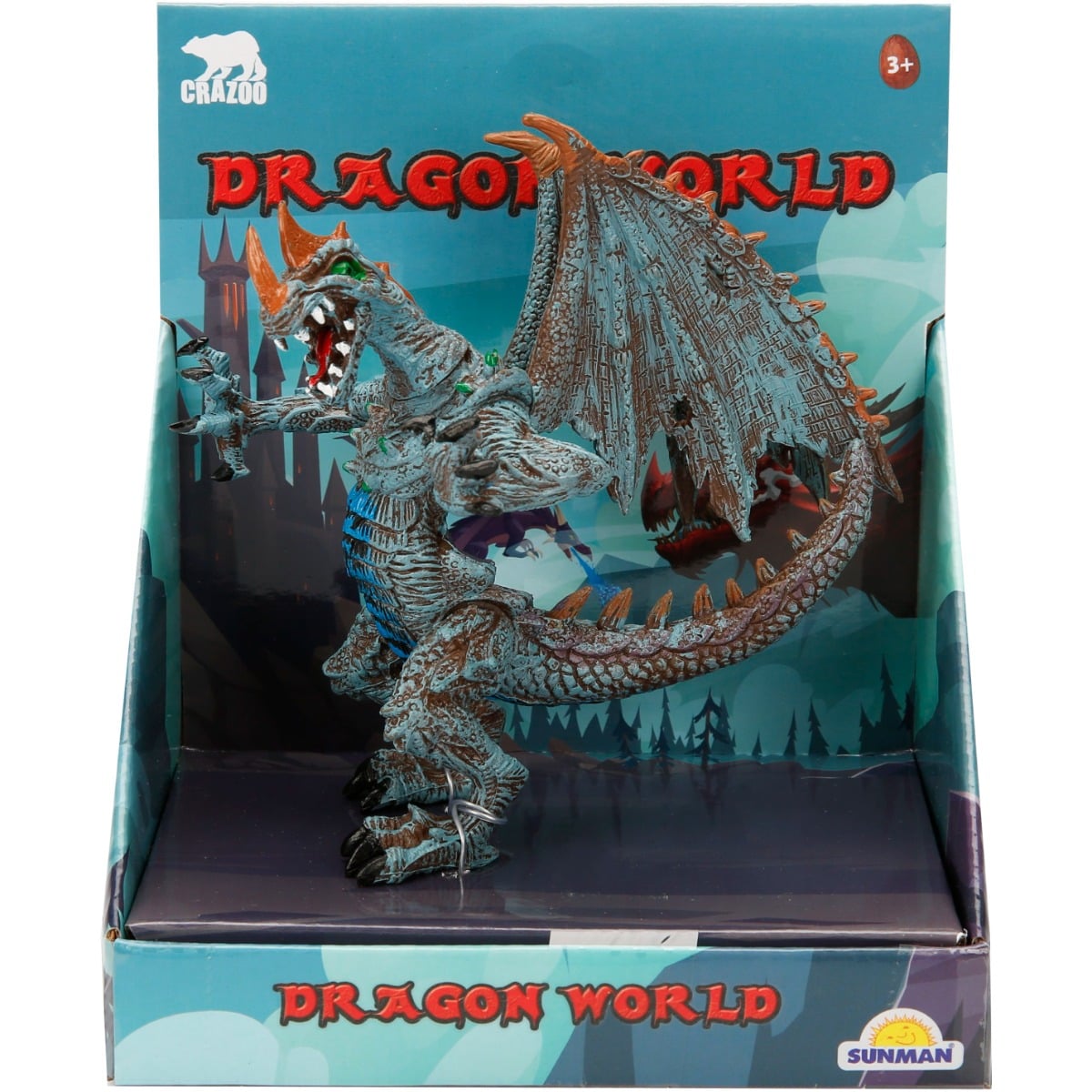 Figurina Dragon Crazoo Albastru, Detalii Realiste