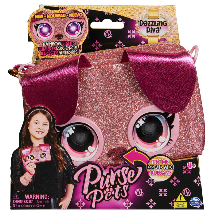 Purse Pets Rainbow Lights Dazzling Diva