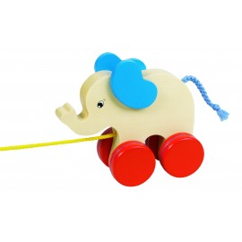 Jucarie Elefant pe Rotițe Goki din Lemn