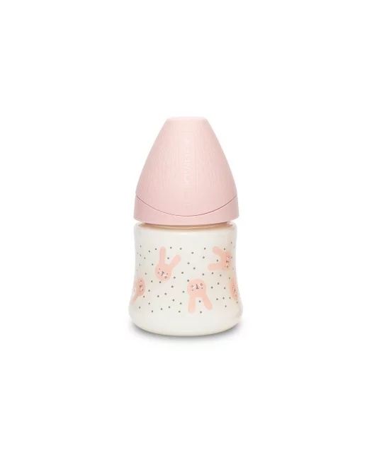 Biberon Suavinex Iepuraș Roz 150ml Debit Lent