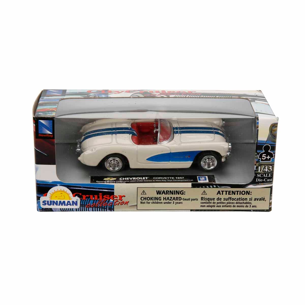 Mașină Metalică New Ray Corvette 1957 1:43