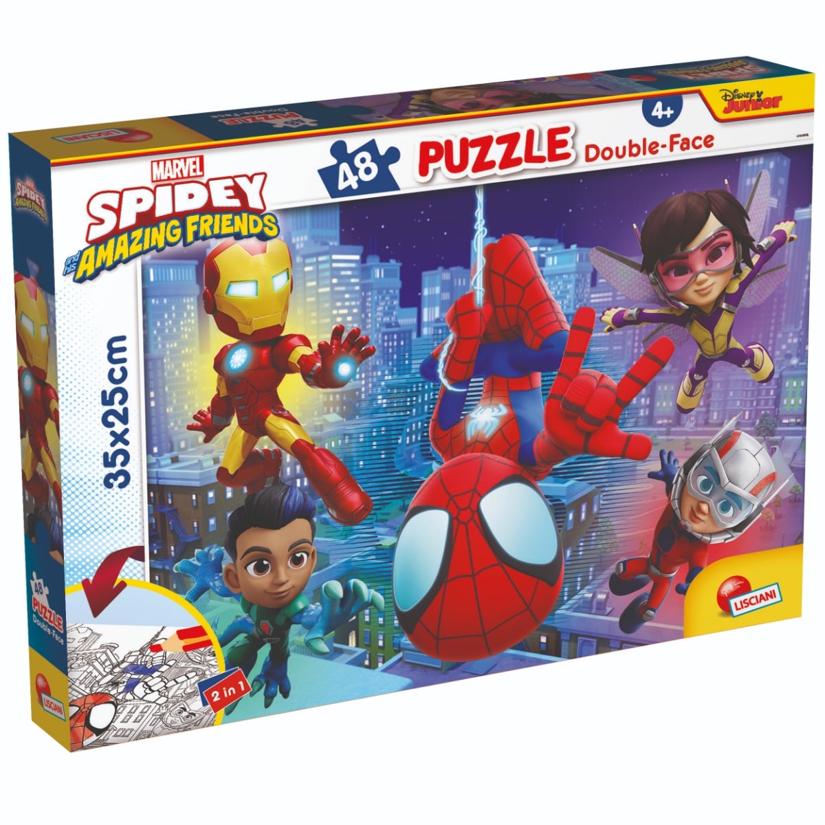 Puzzle 2 in 1 Marvel Spidey 48 piese Lisciani