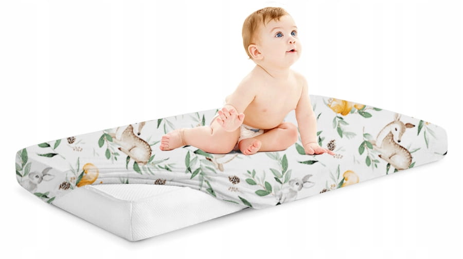 Cearceaf BabyMam 100% Bumbac Forest Animals 140x70cm - imagine 2