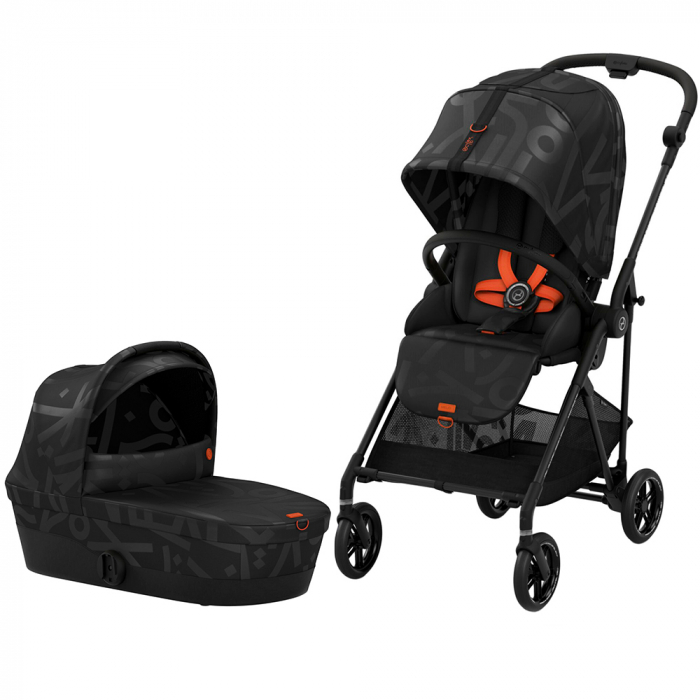Cybex Melio 2 in 1 Street Real Black - Carucior Ultra-Ușor