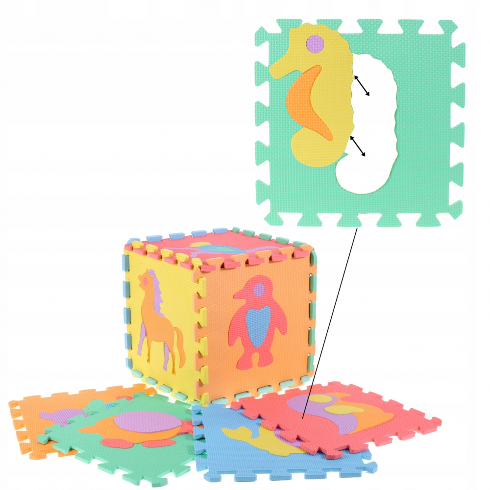 Covor Puzzle Spumă 10 Piese Animale Malplay - imagine 7