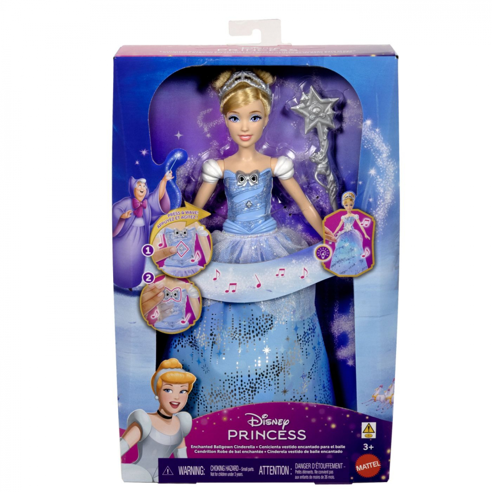 Papusa Disney Cenusareasa cu Rochie Luminoasa Mattel