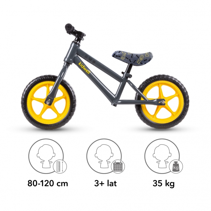 Bicicletă Echilibru Kidwell 12" cu Roți EVA - imagine 4