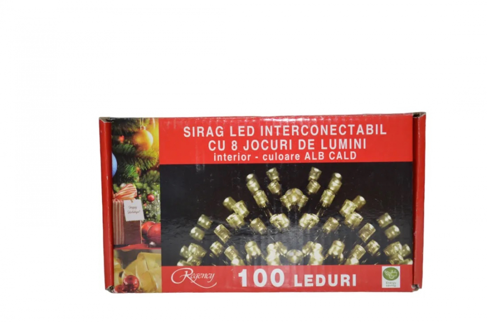 Ghirlanda LED Regency 5m, Alb Cald, 8 Jocuri