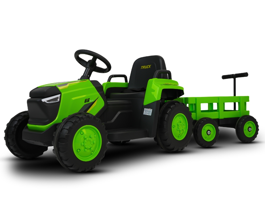 Tractor Nichiduta Electric 12V cu Remorcă Green