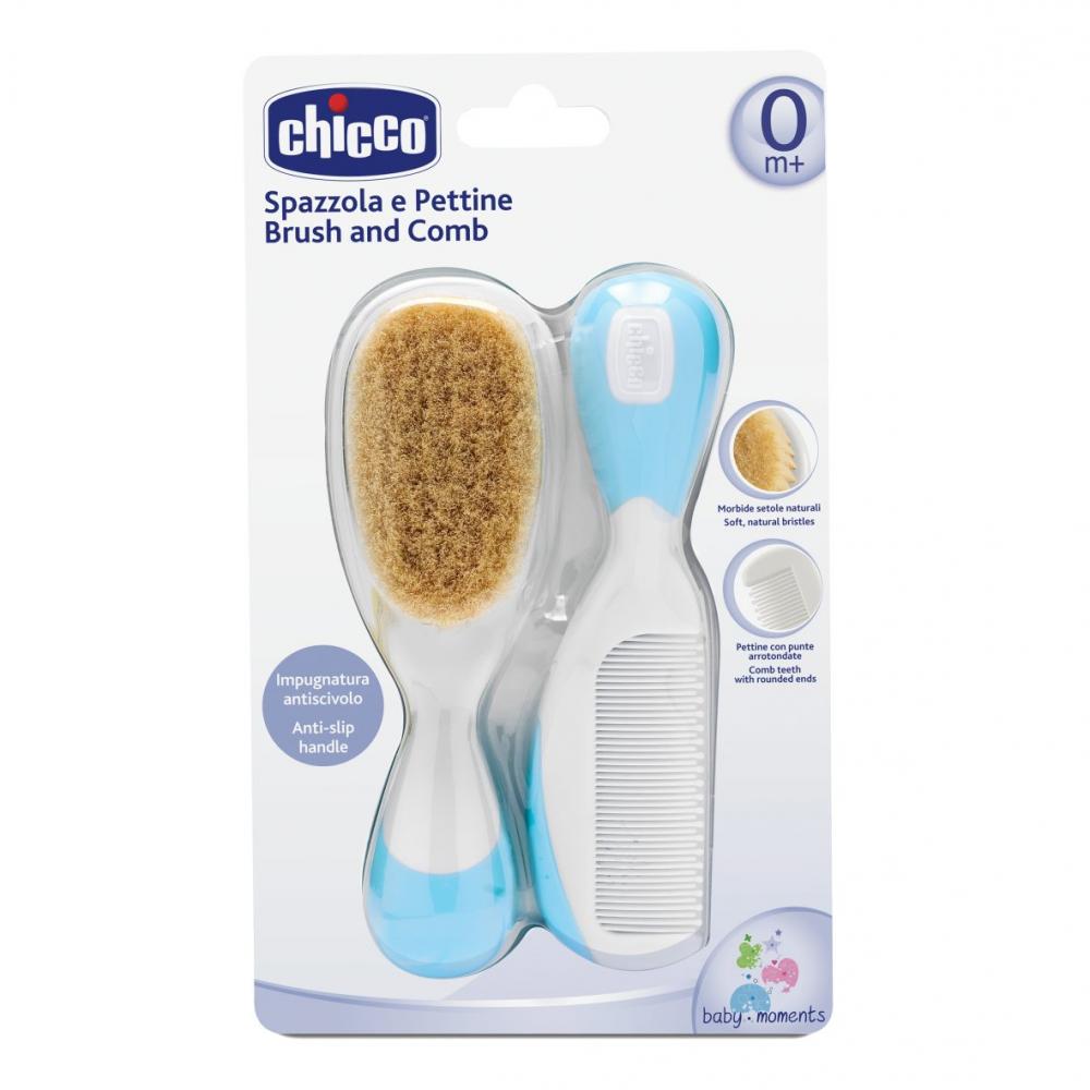 Set Chicco Perie&Pieptan Păr Bebeluși